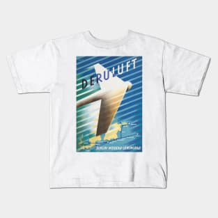 Deruluft Germany Vintage Poster 1934 Kids T-Shirt